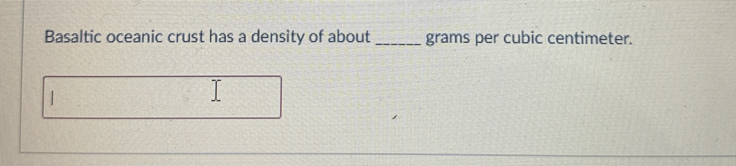 Solved Basaltic oceanic crust has a density of about q,