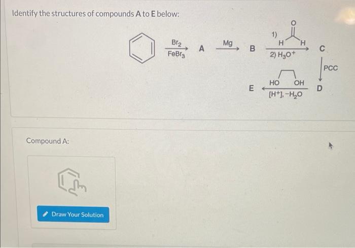 Solved Identify the structures of compounds A to E below: | Chegg.com