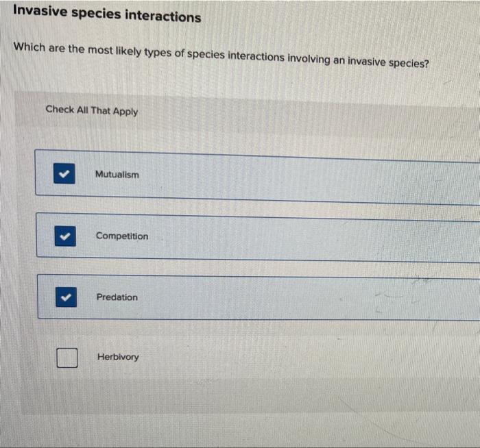 Solved Which Are The Most Likely Types Of Species | Chegg.com