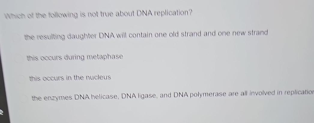 Solved Which of the following is not true about DNA | Chegg.com