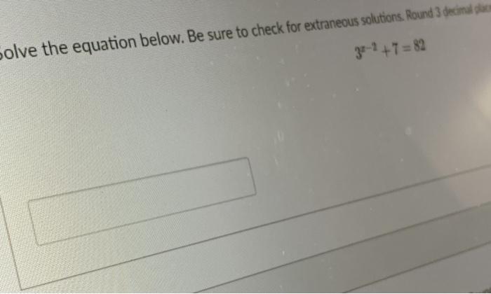 Solved Question 15 Solve the equation below. Be sure to | Chegg.com