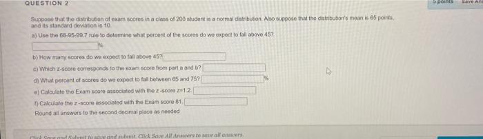 Solved QUESTION 2 5 points Save Al Suppose that the | Chegg.com