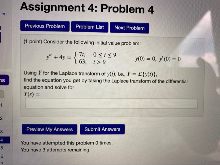 Solved Assignment 4: Problem 4 men Previous Problem Problem | Chegg.com