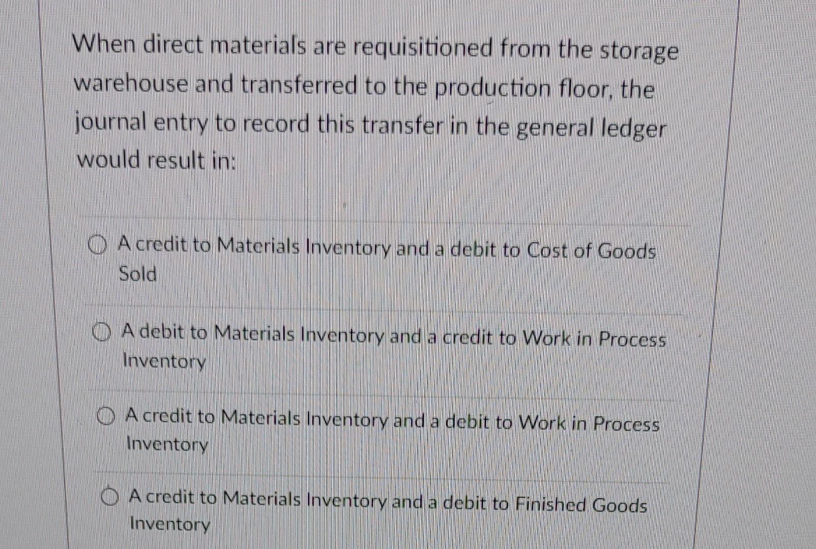 Direct Materials Cost Equation