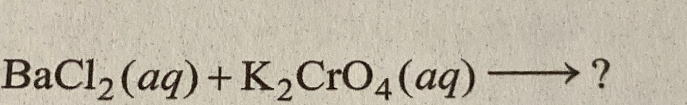 Solved BaCl2(aq)+K2CrO4(aq)longrightarrow ? | Chegg.com