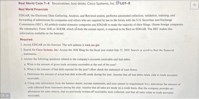 cisco assignment of receivables is