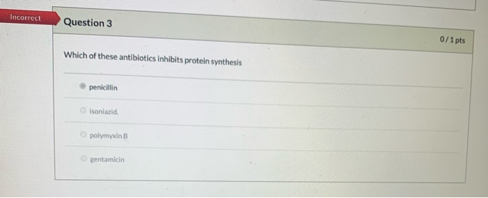 Solved Incorrect Question 3 0/1 pts Which of these | Chegg.com