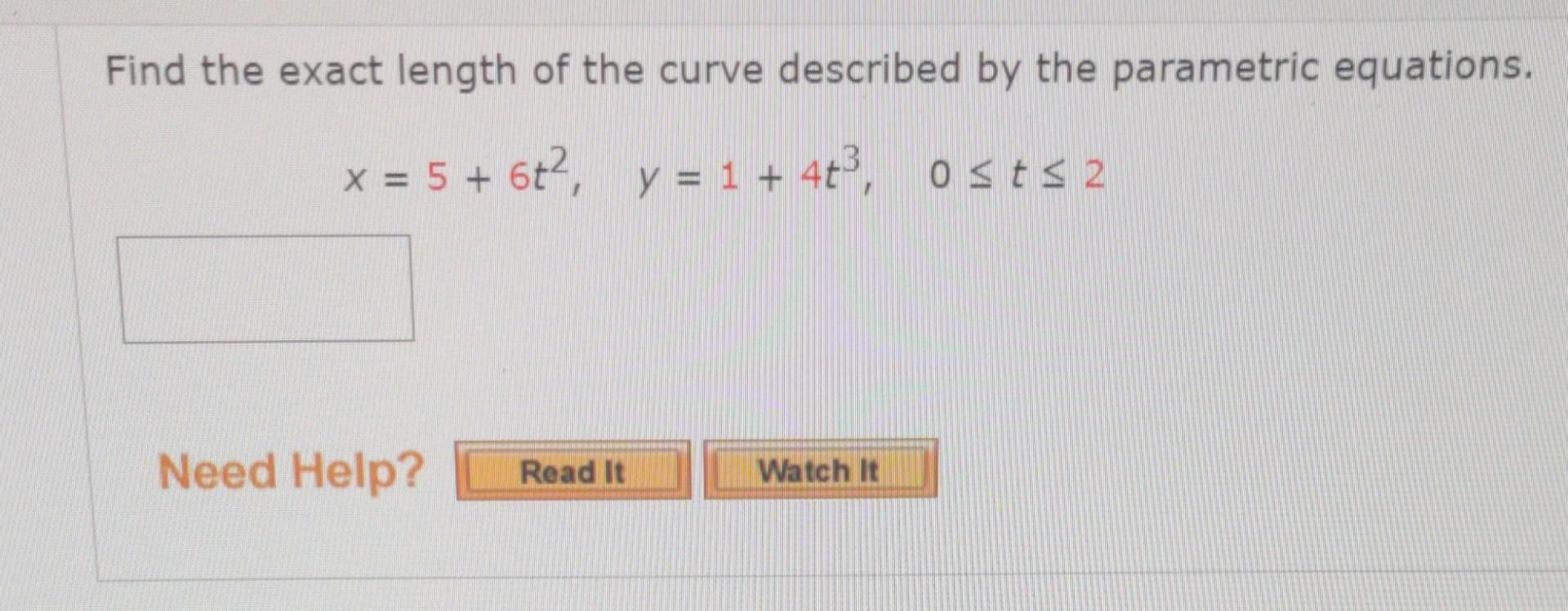 Solved Find The Exact Length Of The Curve Described By The