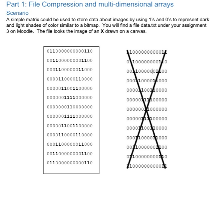 File Size Matrix Solved Part 1: File Compression and multi-dimensional arrays | Chegg.com