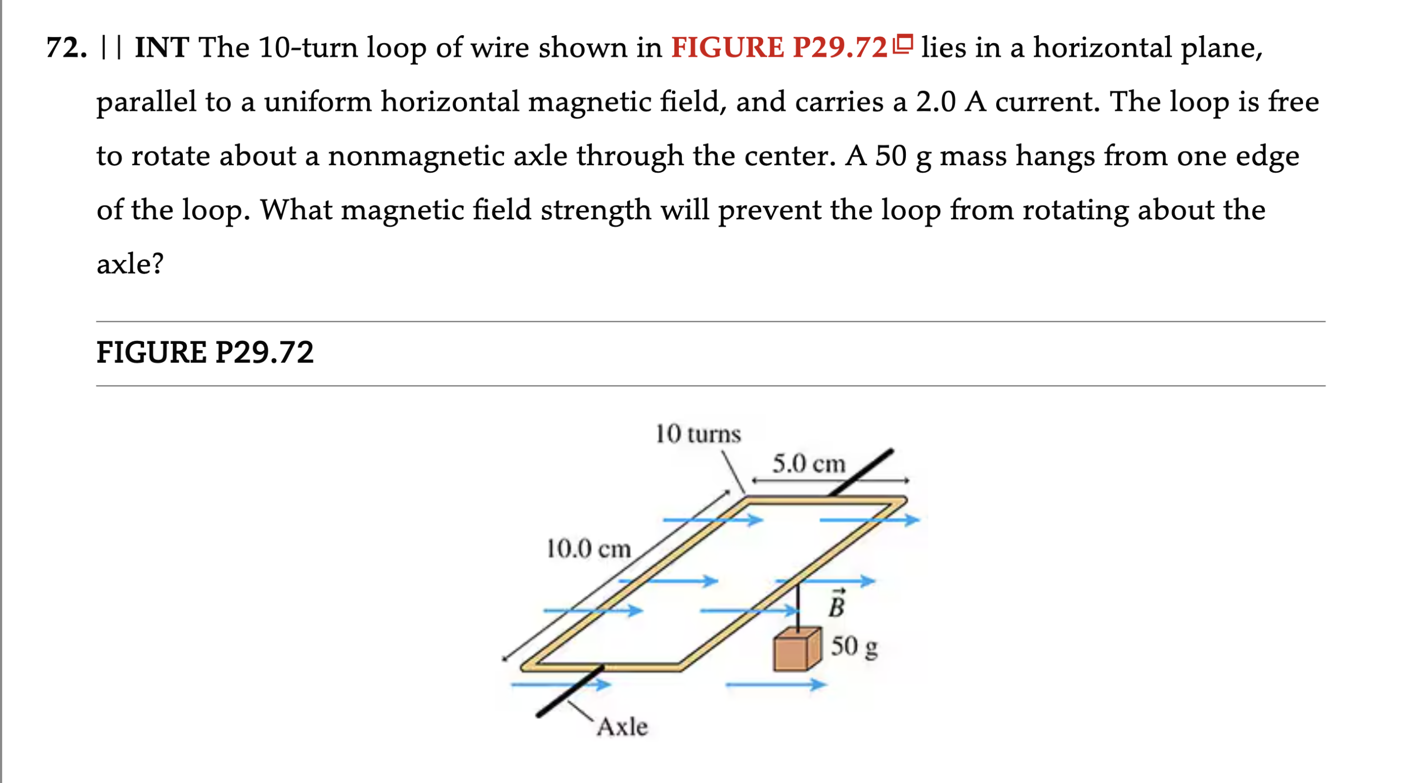 Solved || INT The 10-turn loop of wire shown in FIGURE | Chegg.com