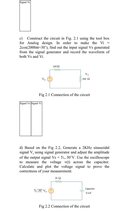 Solved Experiment 4 Fundamentals of Analog Circuit 1. | Chegg.com