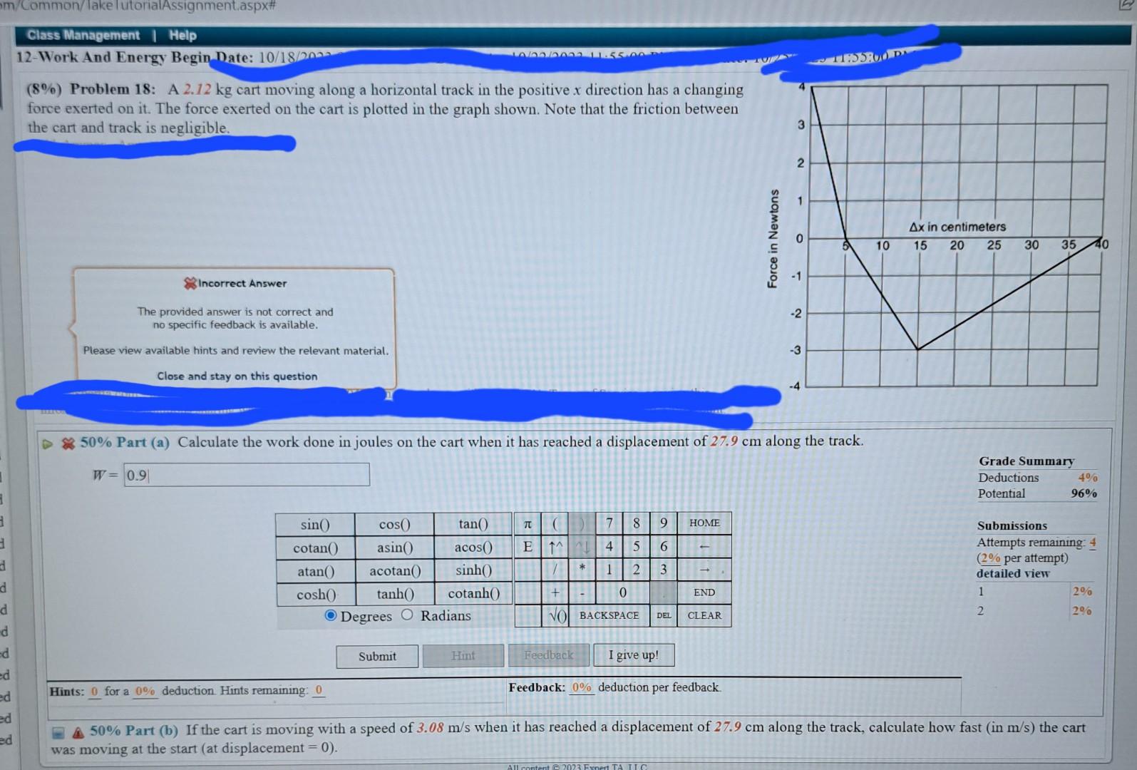 Solved ( 8% ) Problem 18: A 2.12 Kg Cart Moving Along A | Chegg.com