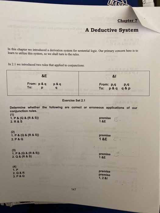 Solved Chapter 7 A Deductive System In this chapter we | Chegg.com