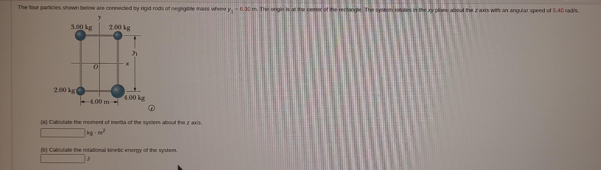 System Inertia Calculation Solved (1) (a) Calculate the moment of inertia of the system | Chegg.com