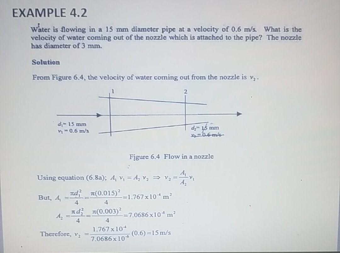 Solved Question 5 Water flows through a pipeline in figure