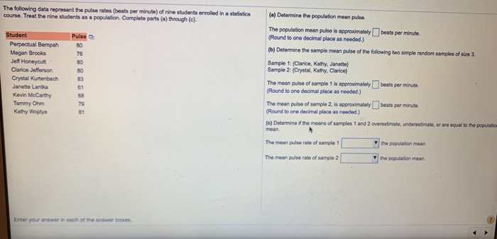 Solved The following data represent the amount of time (in | Chegg.com