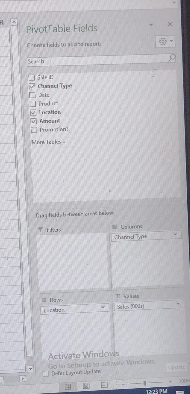 Solved 14. Format the Pivottable as follows to make it Chegg