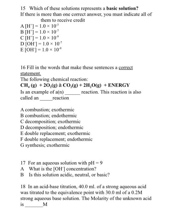 Solved 15 Which Of These Solutions Represents A Basic Sol Chegg Com