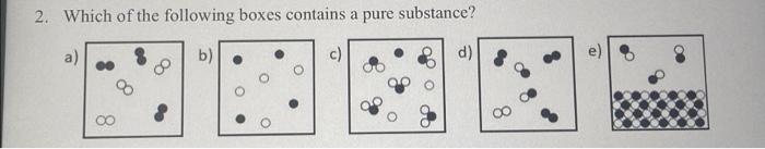 Solved 2. Which of the following boxes contains a pure | Chegg.com