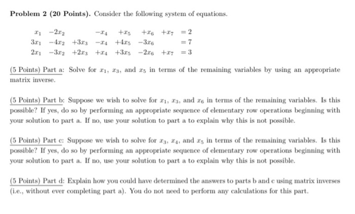 Solved Problem 2 (20 Points). Consider the following system | Chegg.com