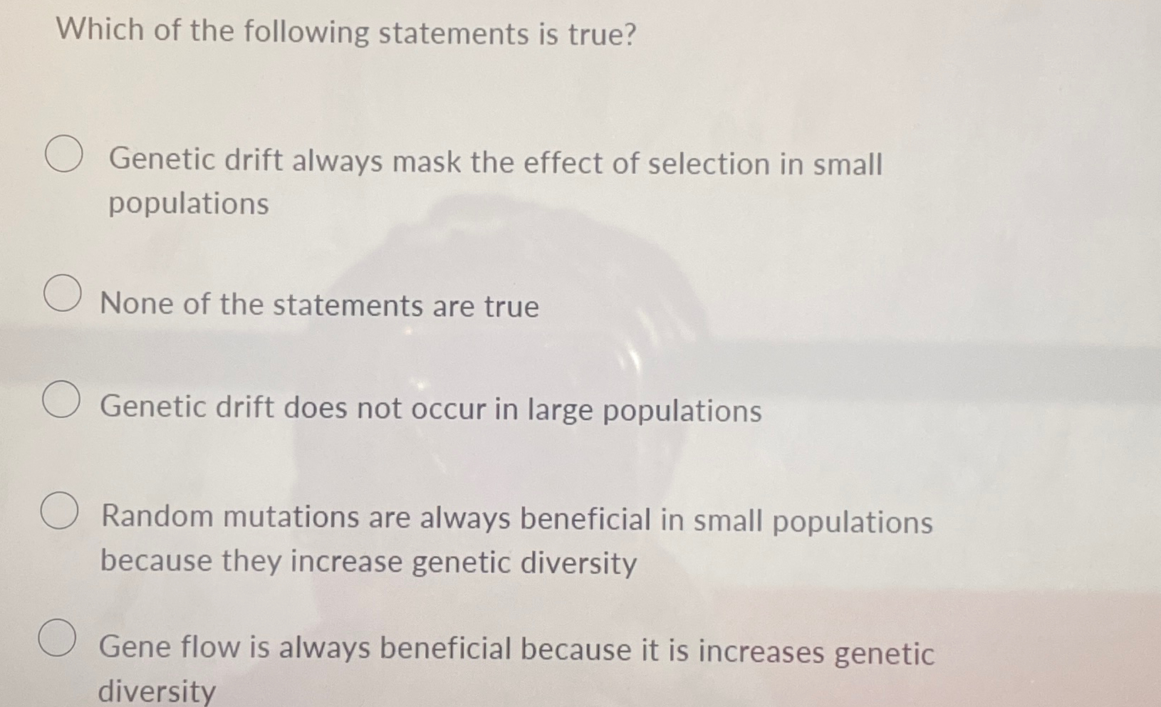 Solved Which of the following statements is true?Genetic | Chegg.com