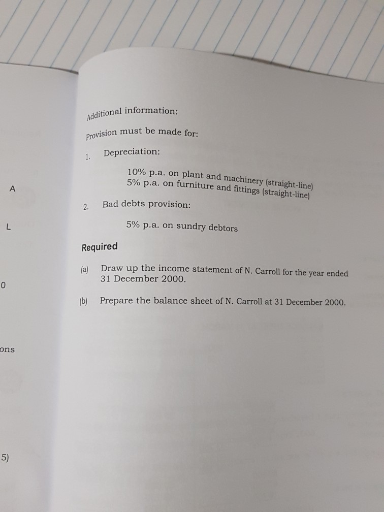 Solved Question 1 The Following Extracts Were Made From The | Chegg.com