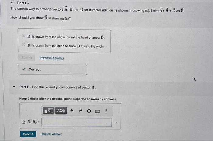 Solved Vector Addition: Graphical method (Drawing) and | Chegg.com