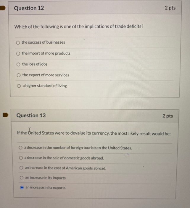 Solved Question 12 2 pts Which of the following is one of | Chegg.com