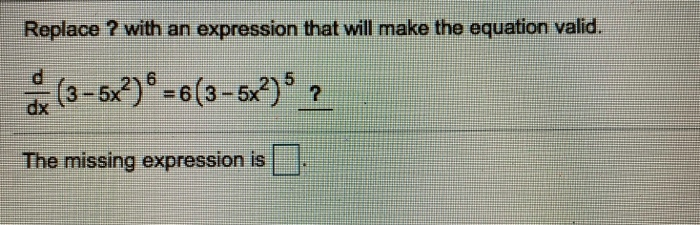 Solved Replace ? with an expression that will make the | Chegg.com
