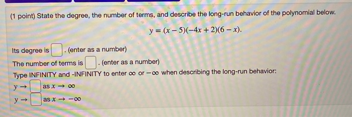 Solved (1 point) - Part 1 Add two complex numbers (-4 - | Chegg.com