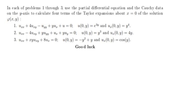 Solved In each of problems 1 through 3, use the partial | Chegg.com