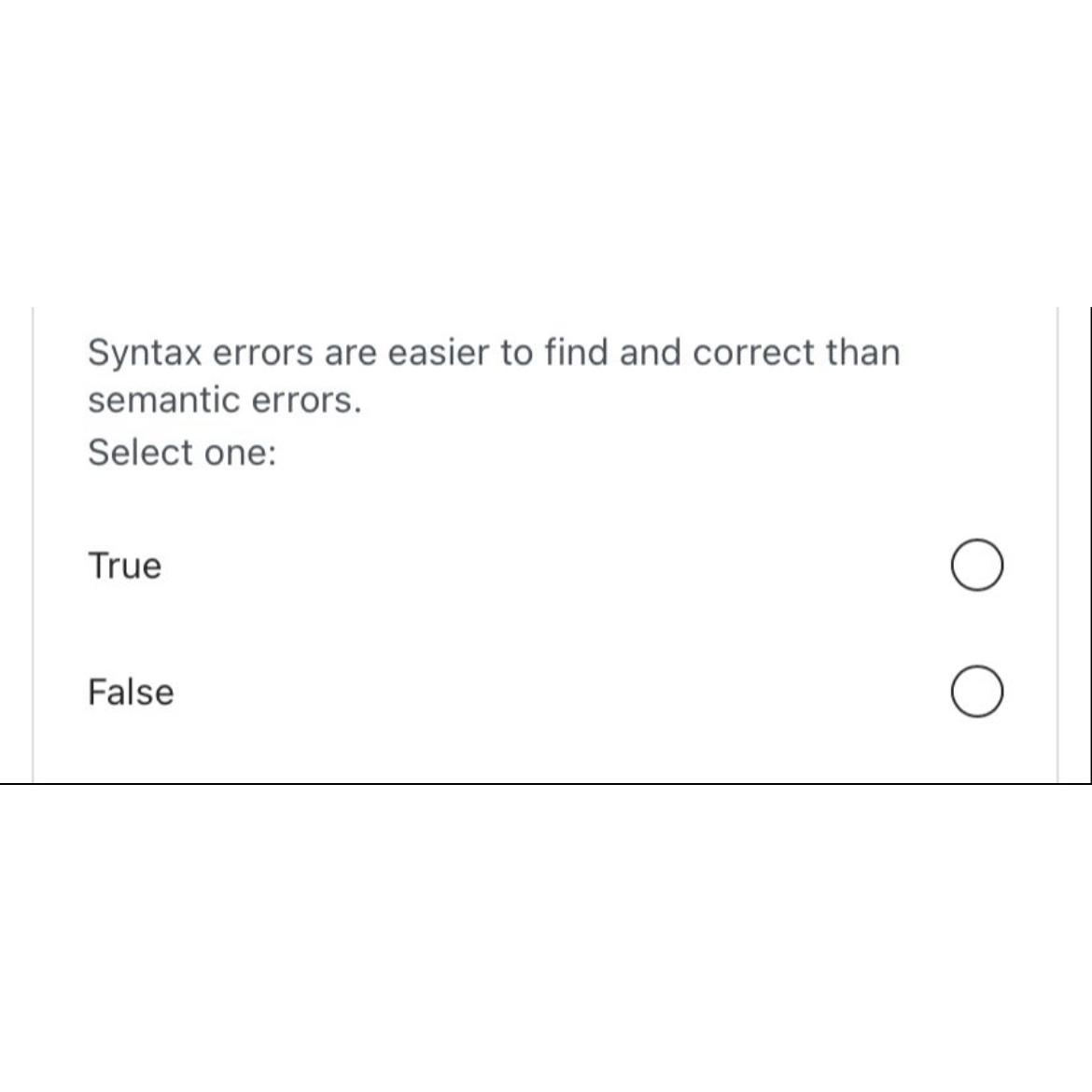 Solved Syntax Errors Are Easier To Find And Correct Than | Chegg.com