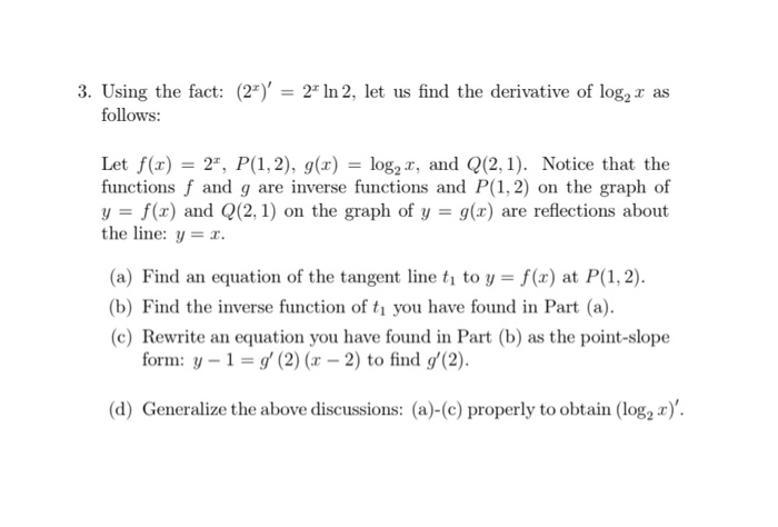 Solved 3 Using The Fact 2 2 In 2 Let Us Find The Chegg Com