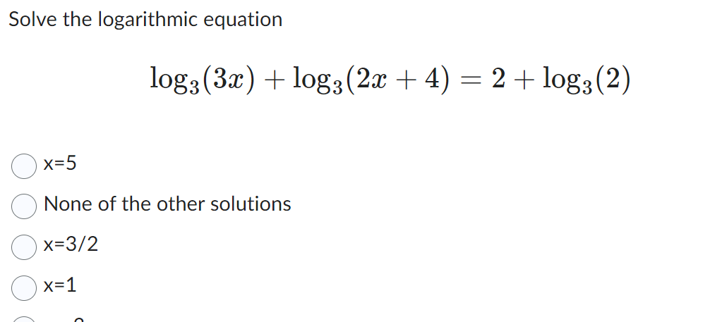 log3 x 2 4x )  log1 3 2x 3 )= 0