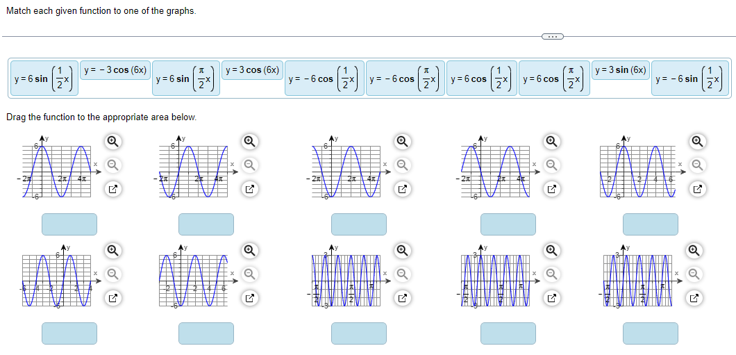 Solved Match each given function to one of the | Chegg.com