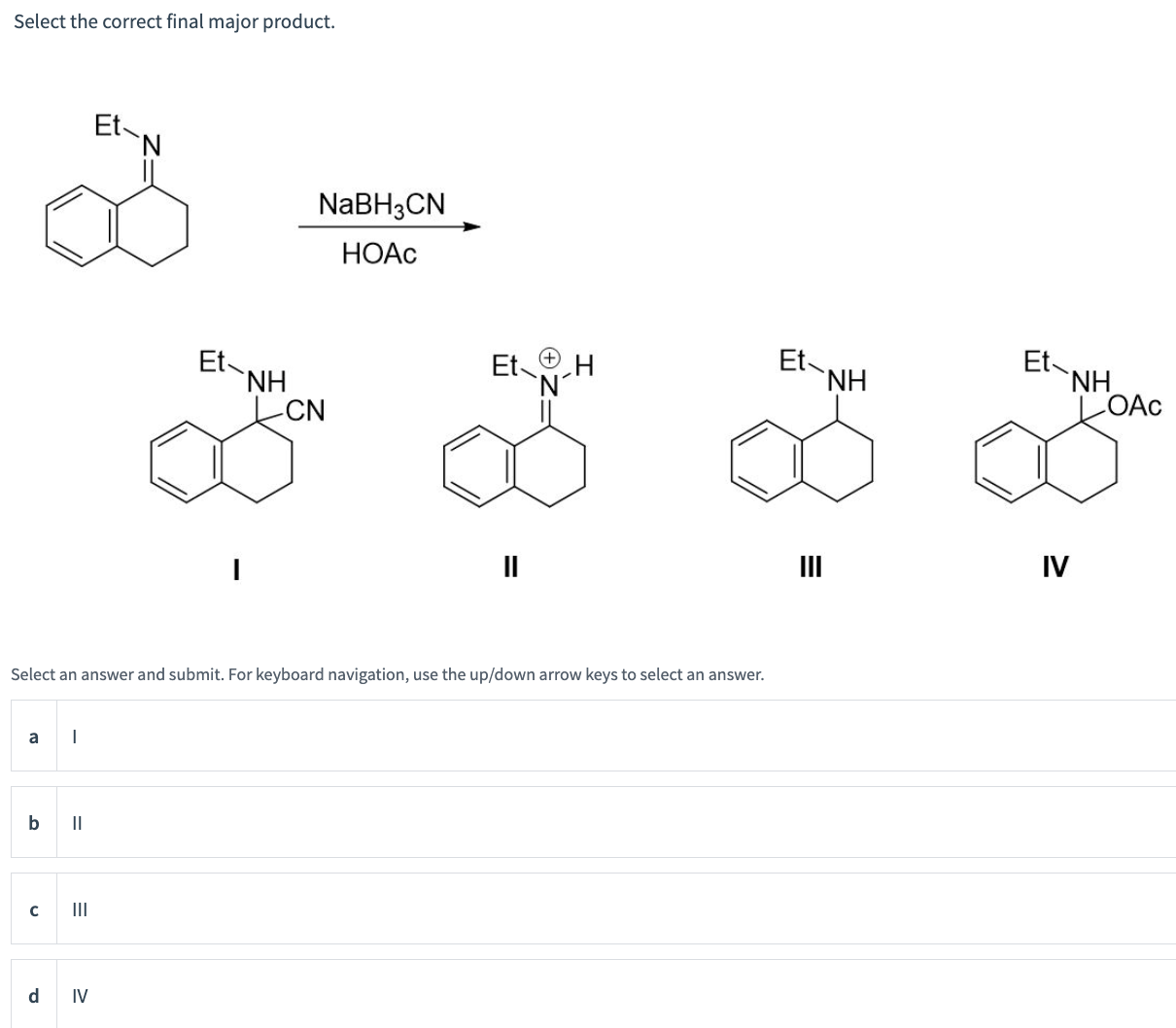 Solved Select the correct final major product. | Chegg.com