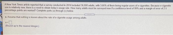 Solved A New York Times Article Reported That A Survey Chegg