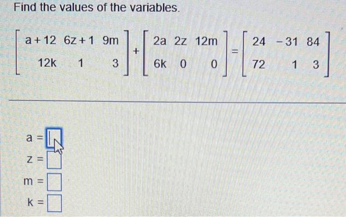 Solved Find the values of the variables. | Chegg.com