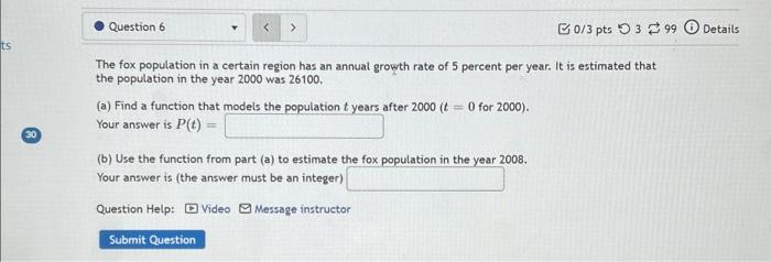 Solved The fox population in a certain region has an annual | Chegg.com