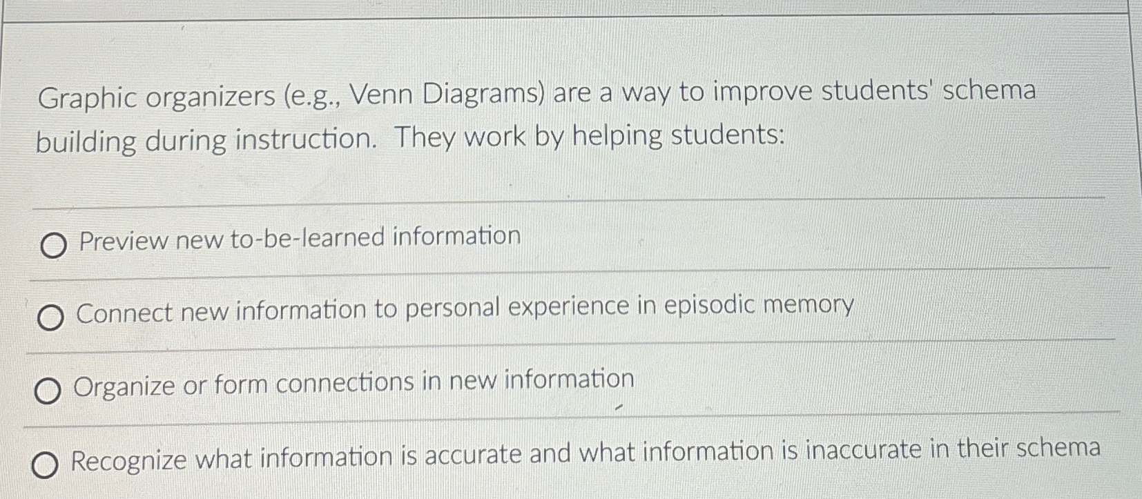 Solved Graphic Organizers (e.g., ﻿Venn Diagrams) ﻿are A Way | Chegg.com