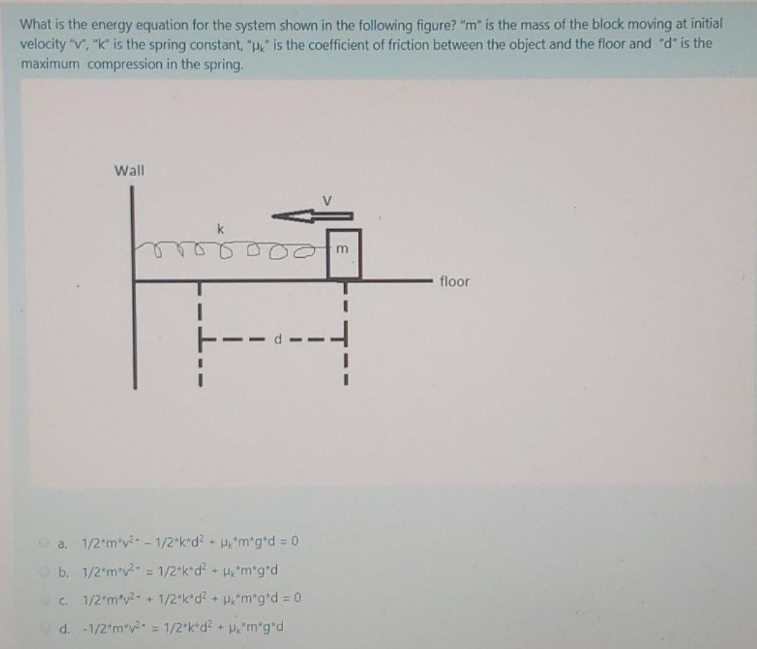 Solved What is the energy equation for the system shown in | Chegg.com
