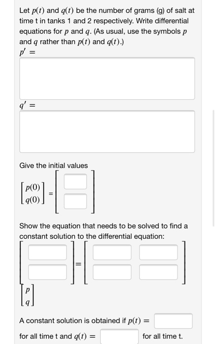 Solved Consider two interconnected tanks as shown in the | Chegg.com