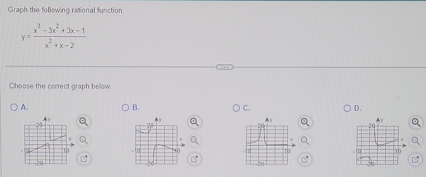 Solved Graph the following rational function. | Chegg.com