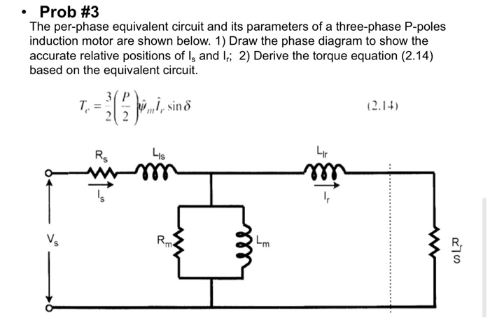 Solved Prob 3 The Per Phase Equivalent Circuit And Its Chegg Com