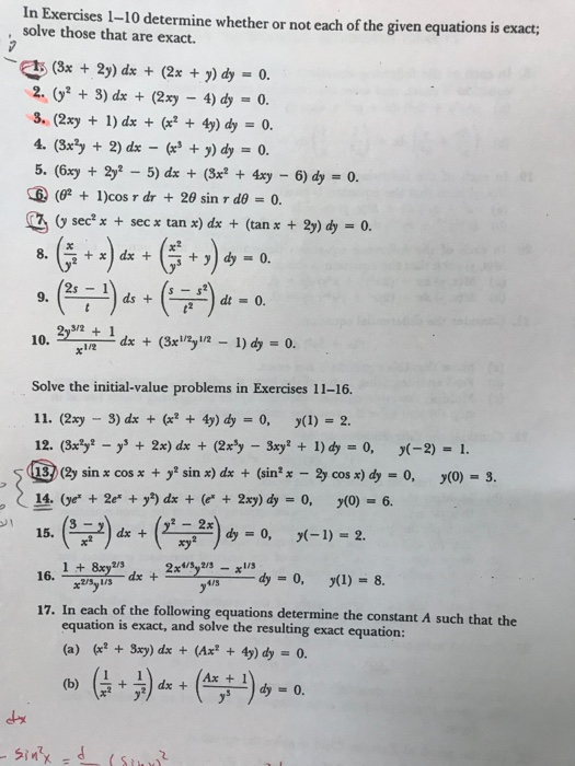 Solved In Exercises 1 10 Determine Whether Or Not Each Of Chegg Com