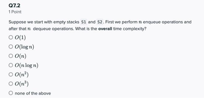 Solved Q71 6 Points Present pseudocodes for enqueue (with | Chegg.com