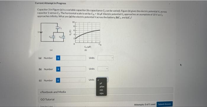 Solved Capacitor 3 in Figure (a) is a variable capacitor | Chegg.com