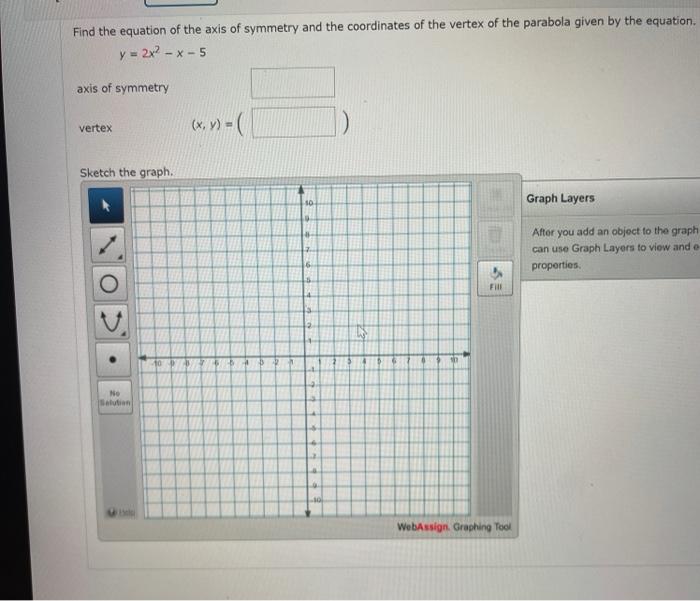Solved Find the equation of the axis of symmetry and the | Chegg.com