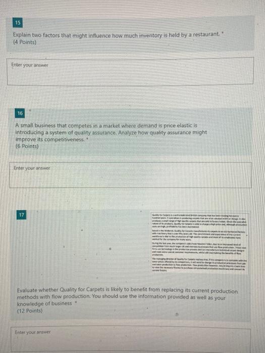 Solved 15 Explain two factors that might influence how much | Chegg.com