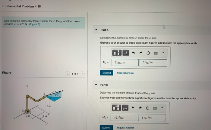 Solved Fundamental Problem 4.18 Determine the moment of | Chegg.com